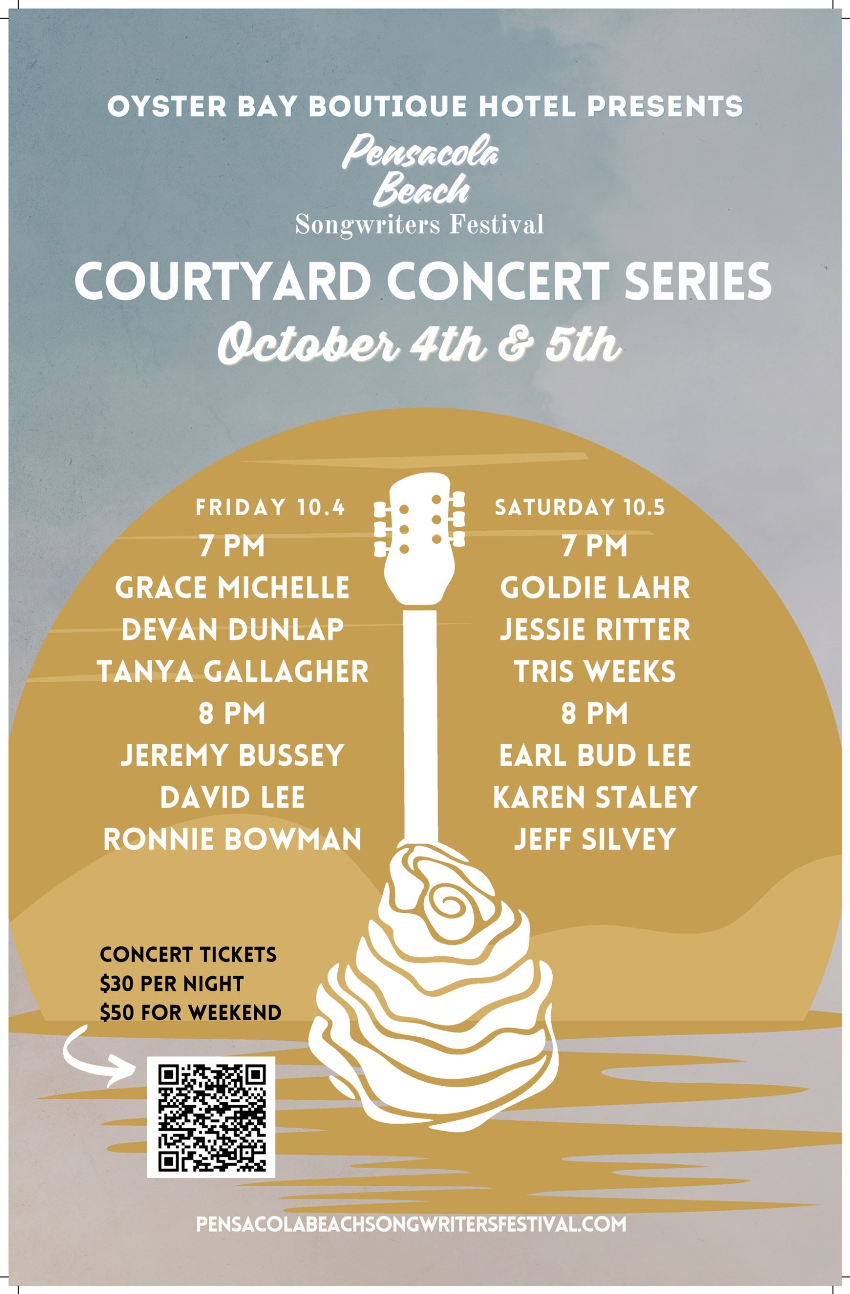 OYSTER BAY COURTYARD CONCERTS Pensacola Beach Songwriters Festival